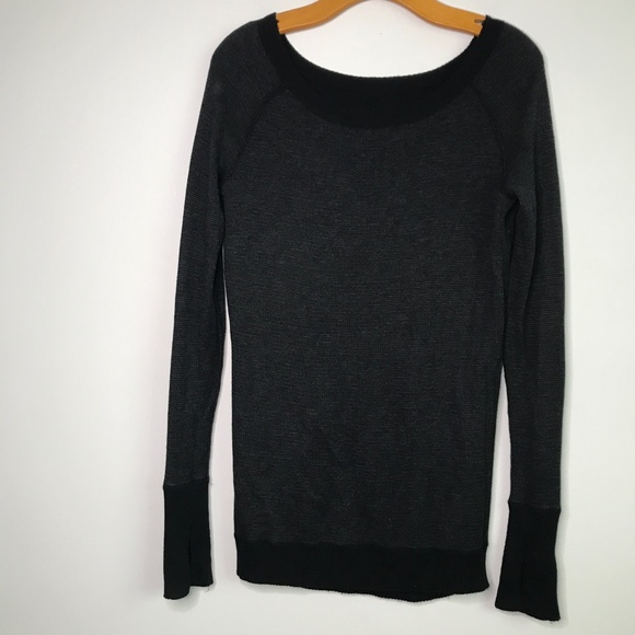 LULULEMON WOMENS SWEATER Black 100% WOOL REVERSIBLE PULLOVER 8 - Picture 7 of 12